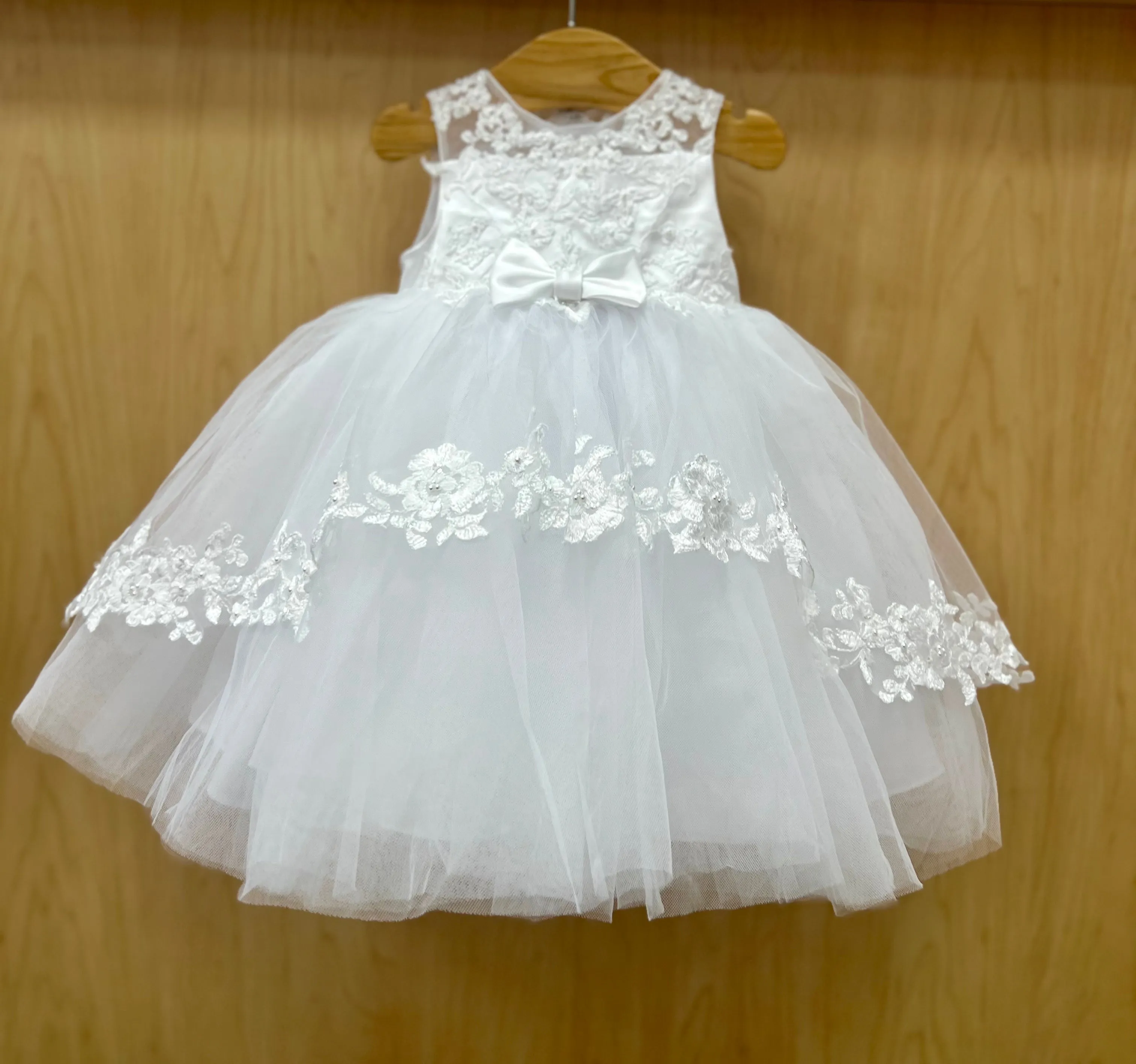 Sarah Louise short Christening Dress White 070176/W