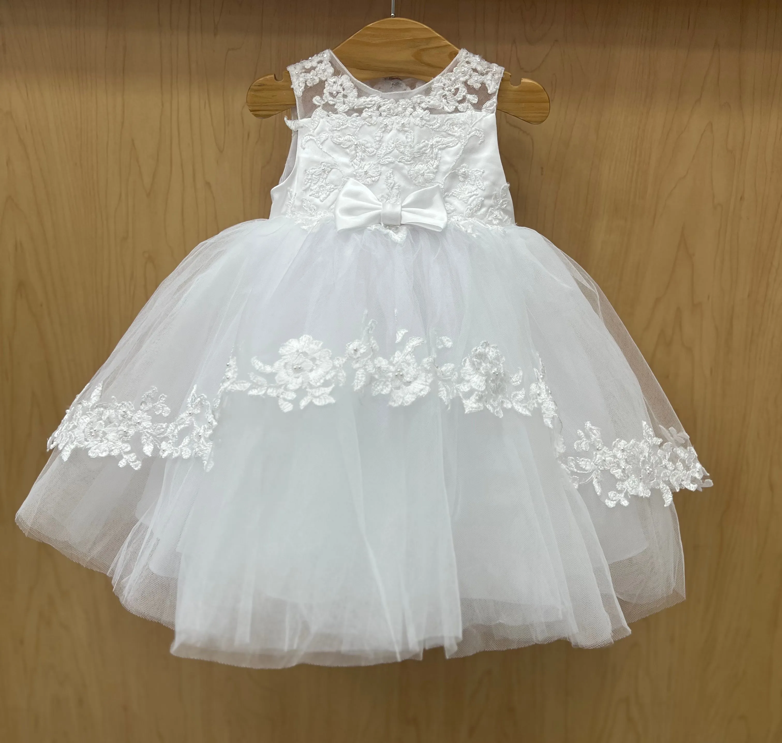 Sarah Louise short Christening Dress White 070176/W