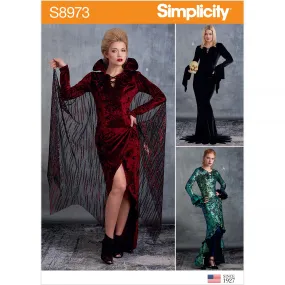 Simplicity Pattern 8973 Misses' Halloween Costume