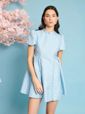 Sister Jane - Nara Jacquard Mini Dress - Pastel Blue