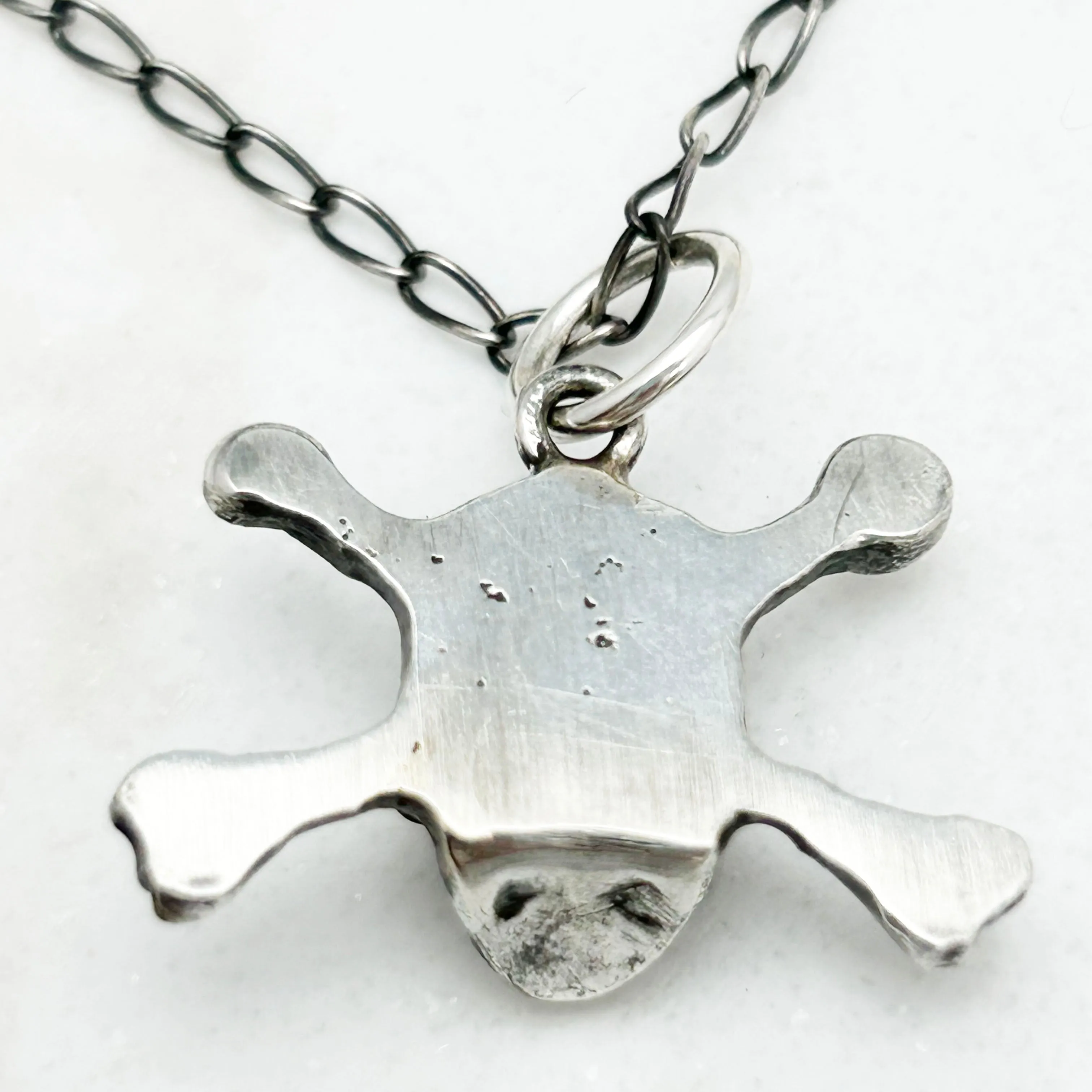 Skull & Crossbones Sterling Silver Necklace