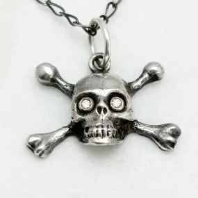 Skull & Crossbones Sterling Silver Necklace