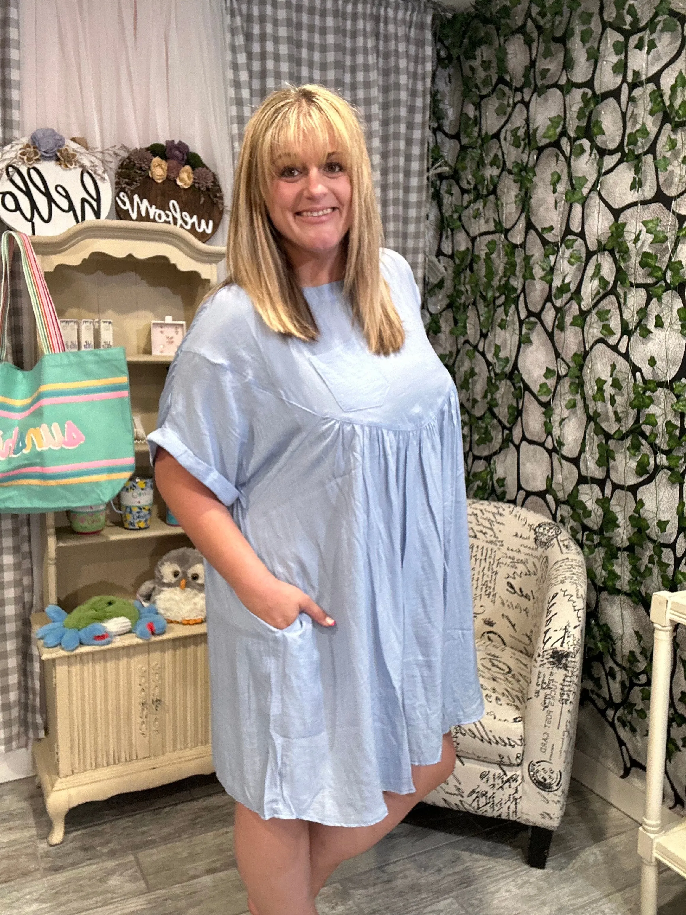 Soft Linen Babydoll Dress