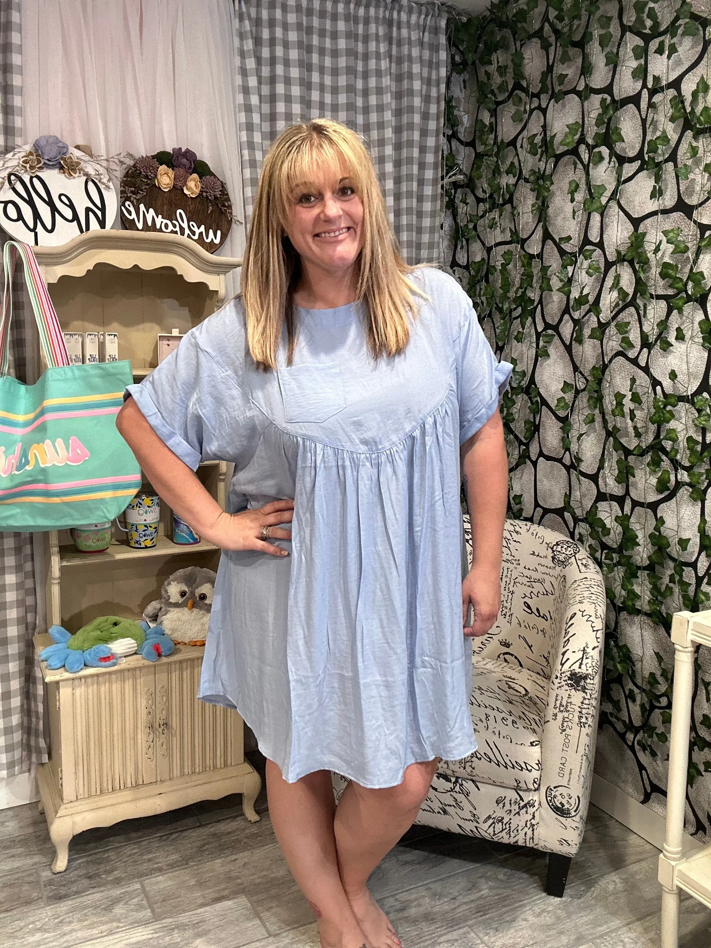 Soft Linen Babydoll Dress