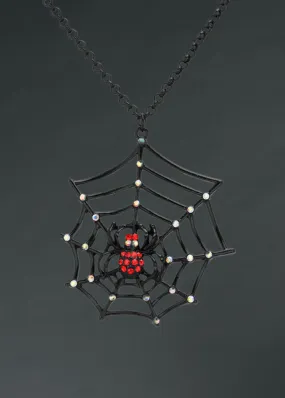 Spider Web Pendant Necklace