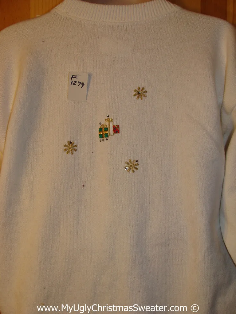 Tacky Christmas Sweater Sparkly Fun Decorations (f1279)