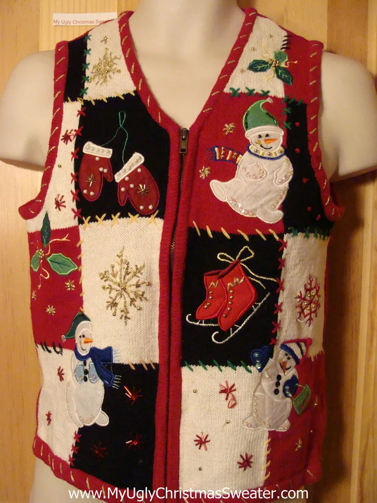 Tacky Ugly Christmas Sweater Vest (f377)