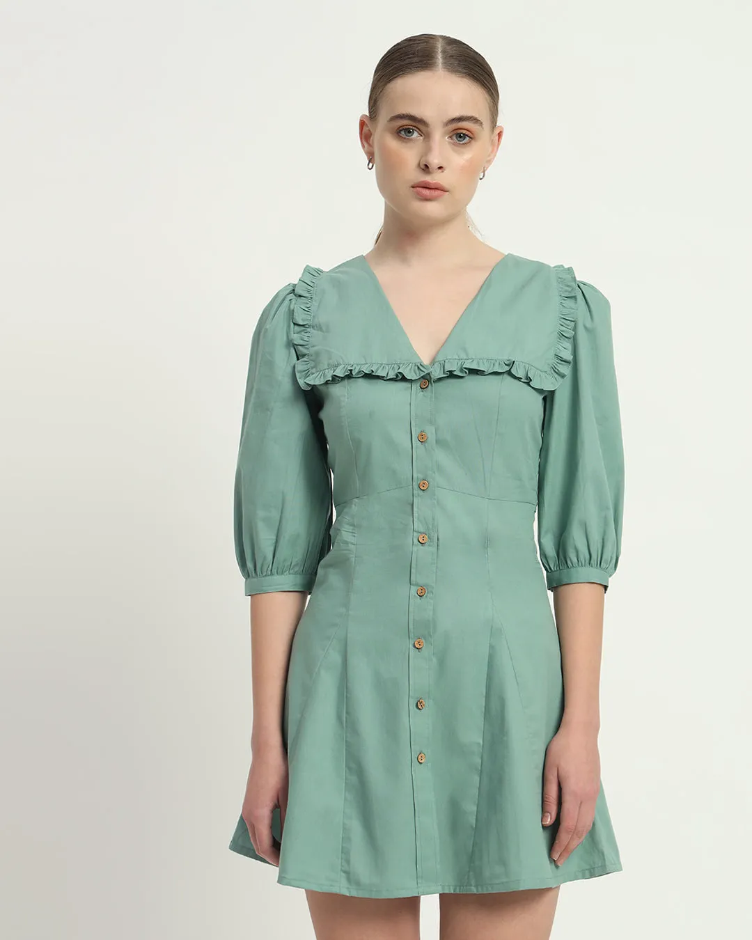 The Isabela Mint Cotton Dress