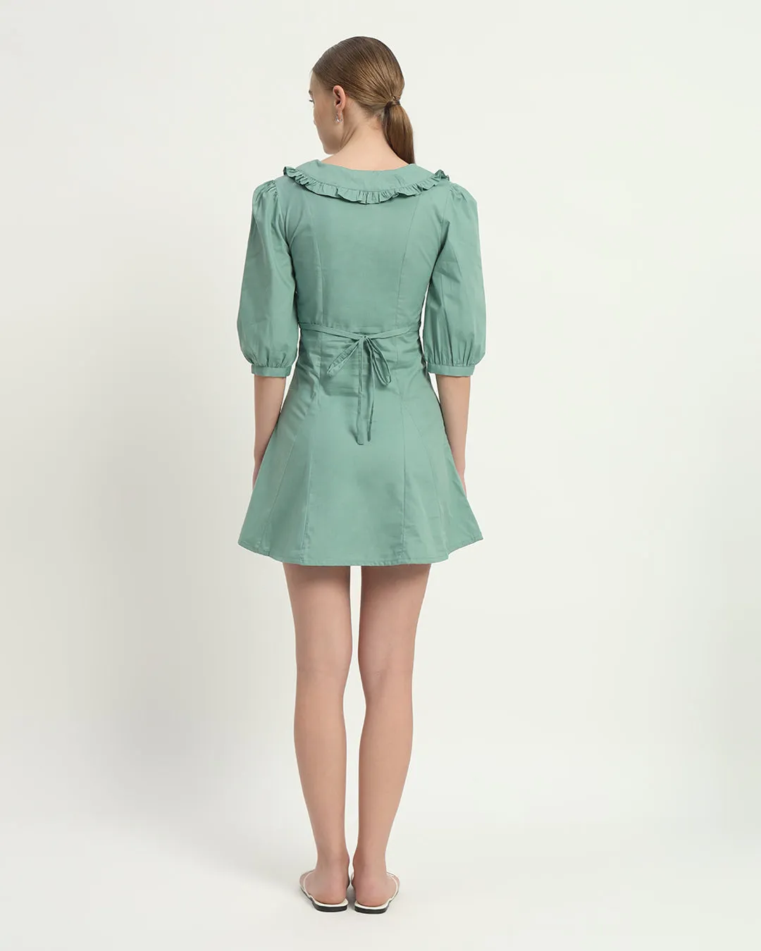 The Isabela Mint Cotton Dress