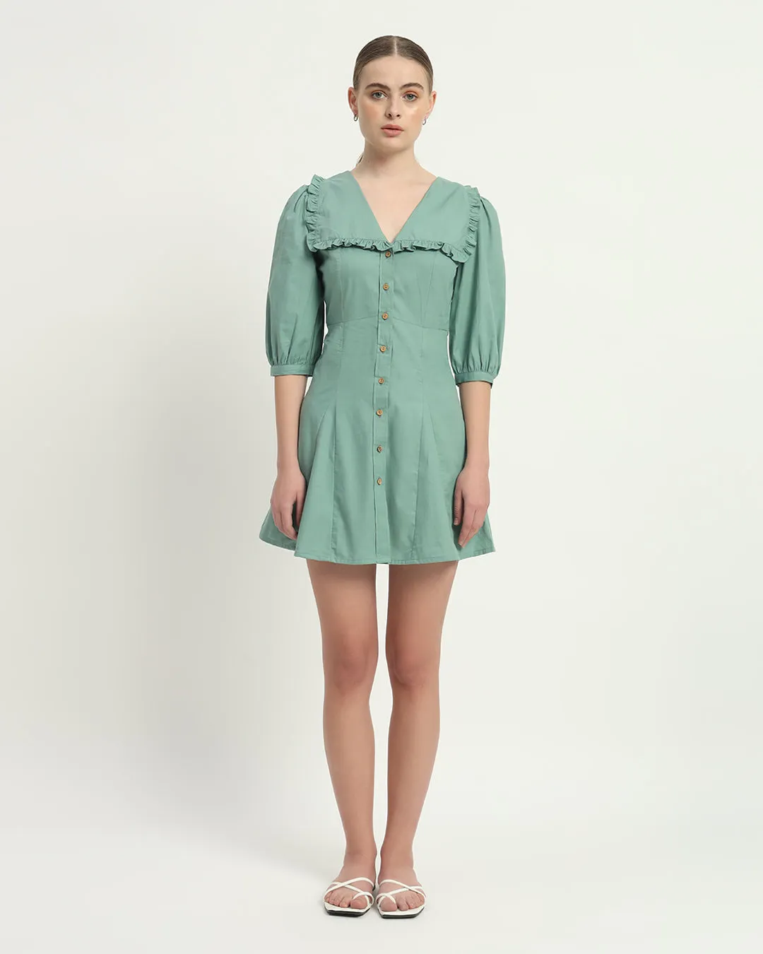 The Isabela Mint Cotton Dress