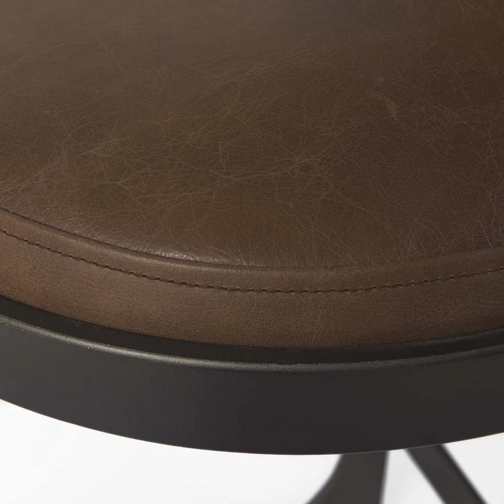 Tyler Counter Stool in Brown Leather