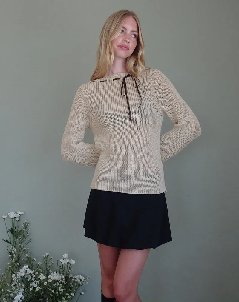 Valorie Knit Jumper in Oat