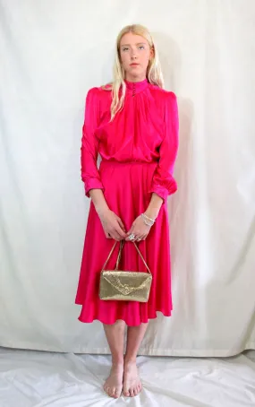 Vintage 1940's Pink Midi Dress