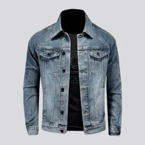 Vintage stonewashed men's denim jacket