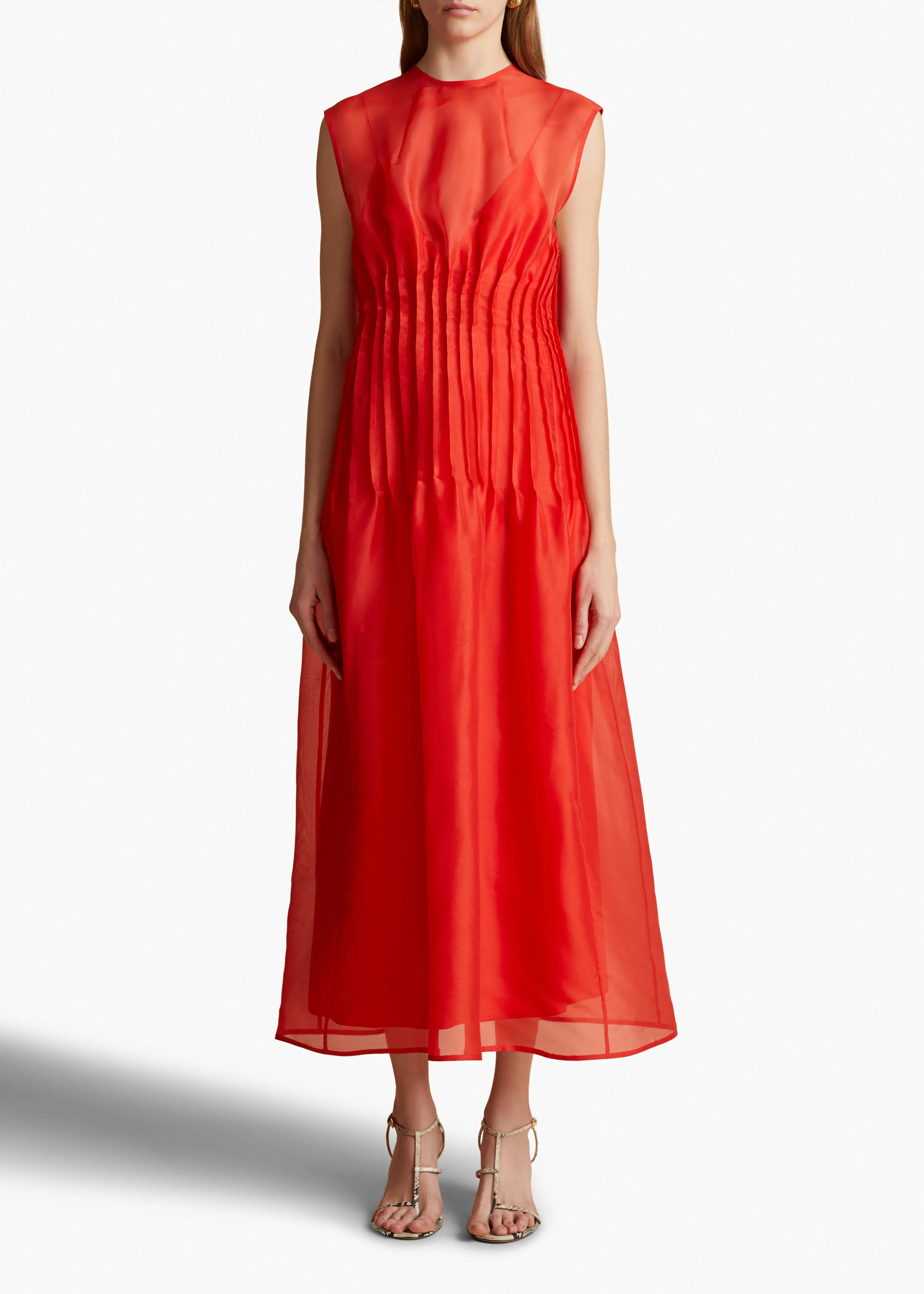 Wes Dress in Fire Red