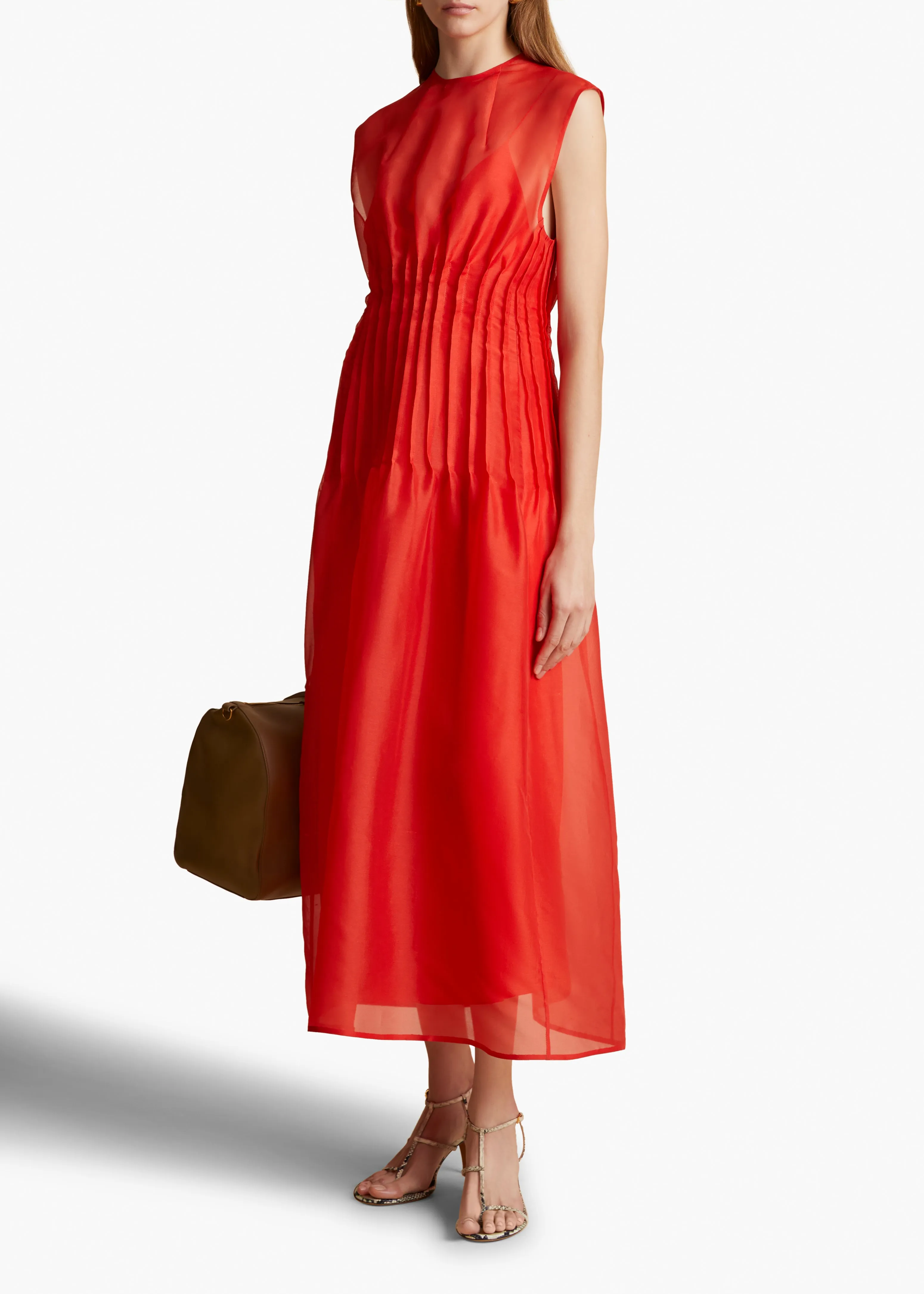 Wes Dress in Fire Red