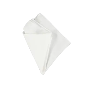 White Linen Pocket Square