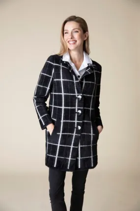 Windowpane Jacquard Car Coat | SALE!