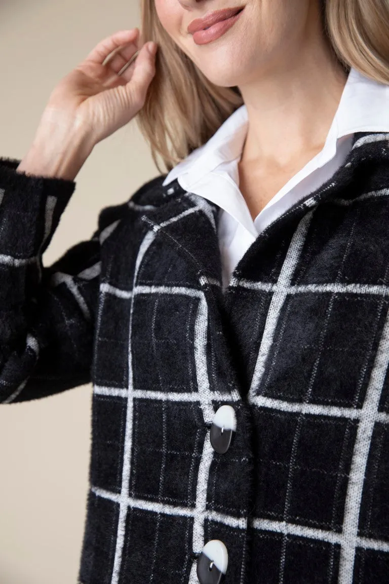 Windowpane Jacquard Car Coat | SALE!