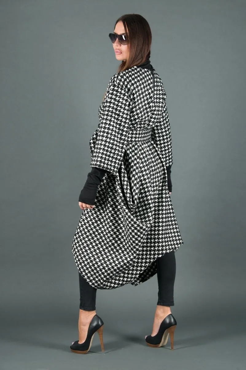 Winter Wool Houndstooth Dress TRACY