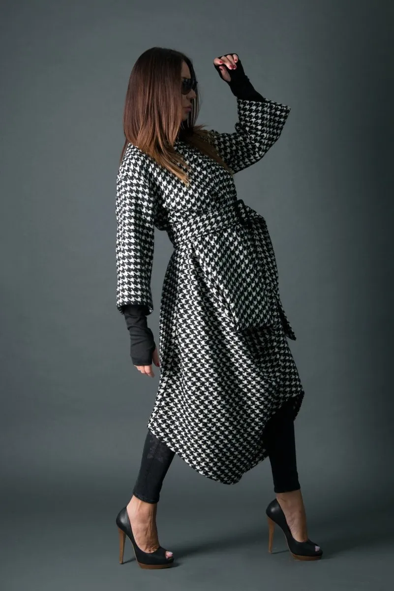 Winter Wool Houndstooth Dress TRACY