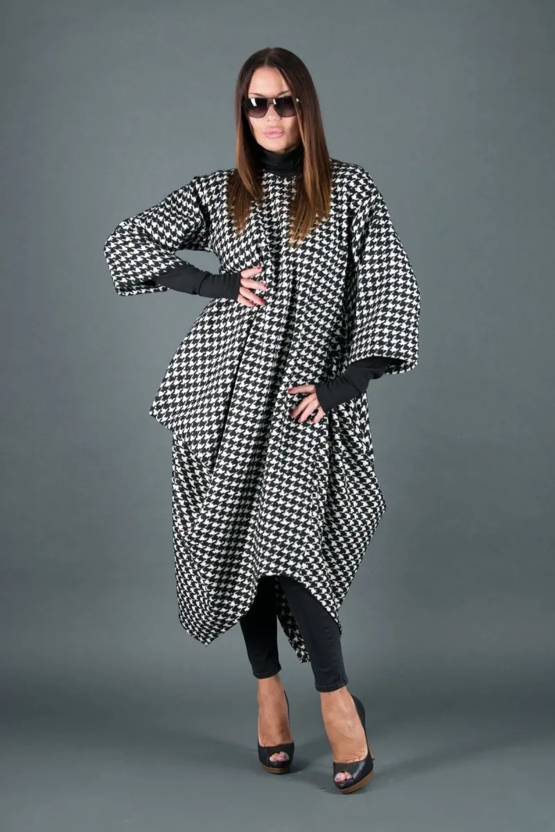 Winter Wool Houndstooth Dress TRACY