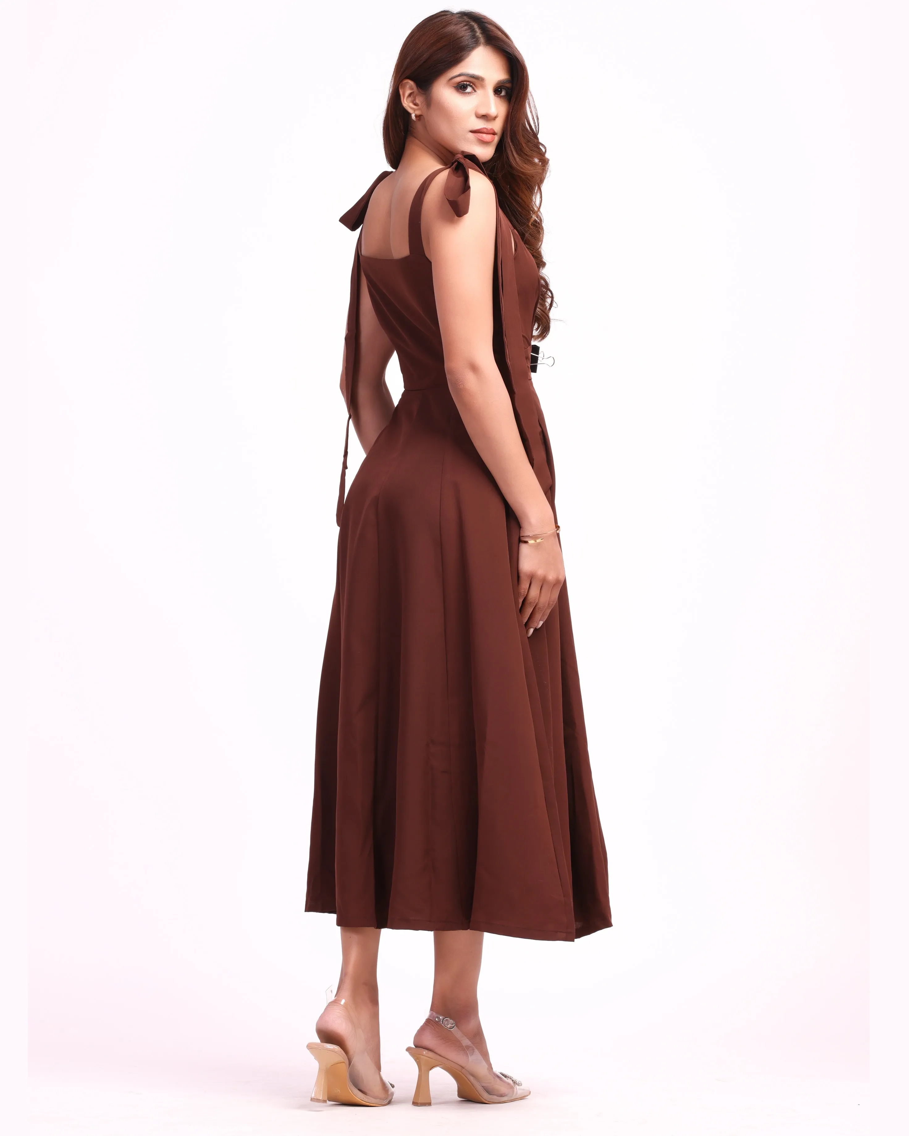 Women Fit & Flare Bow Dress