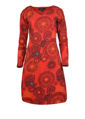 womens-long-sleeve-dress-with-embroidery-and-floral-print-evening-dress